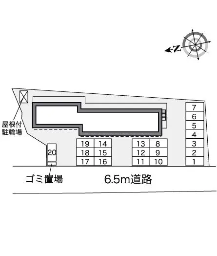 ★手数料０円★越前市府中３丁目 月極駐車場